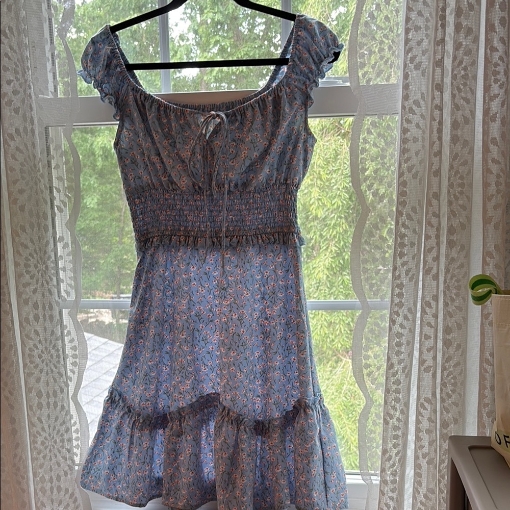 Floral Blue Dress